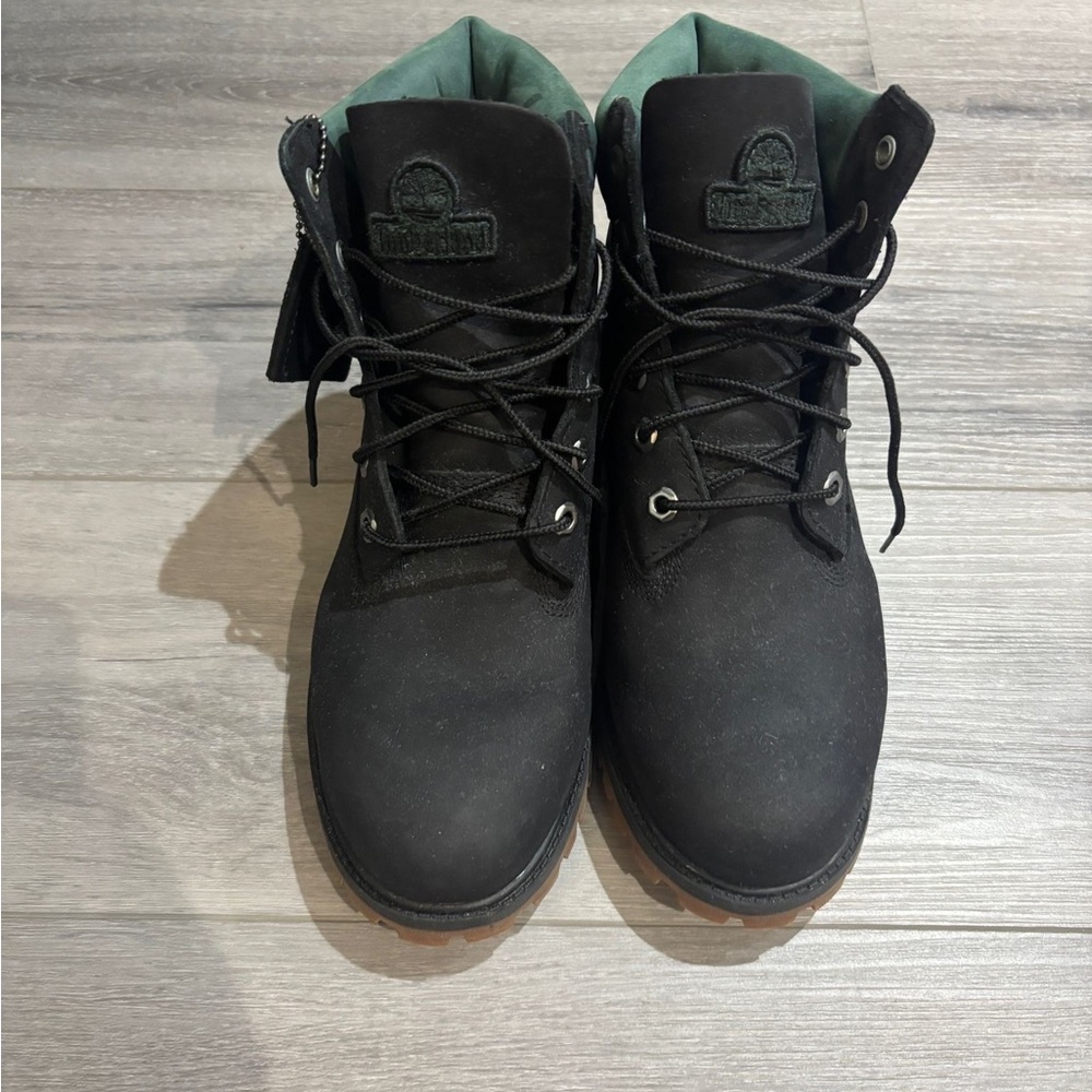 Timberland Men's Black and Green Boots